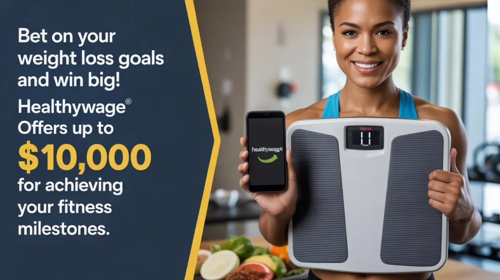 Bet on your weight loss goals and win big! HealthyWage offers up to $10,000 for achieving your fitness milestones.