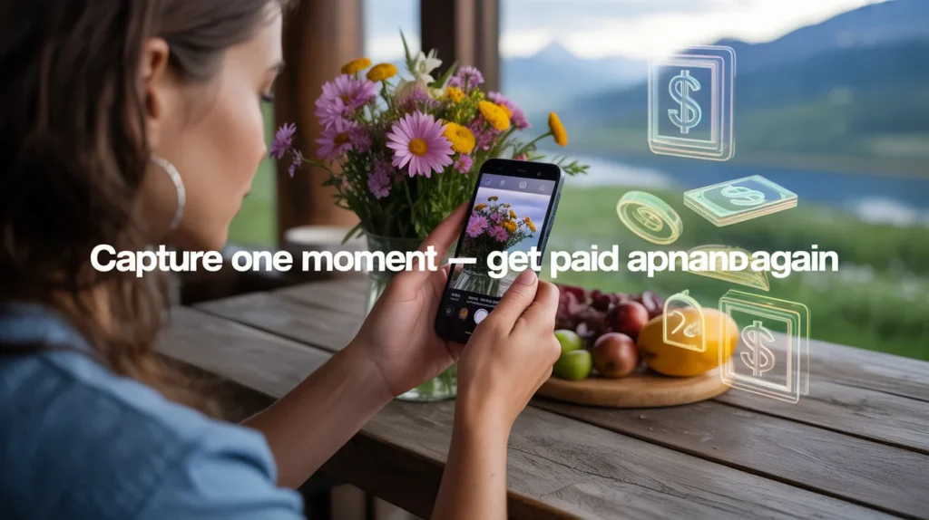 Capture one moment — get paid again and again