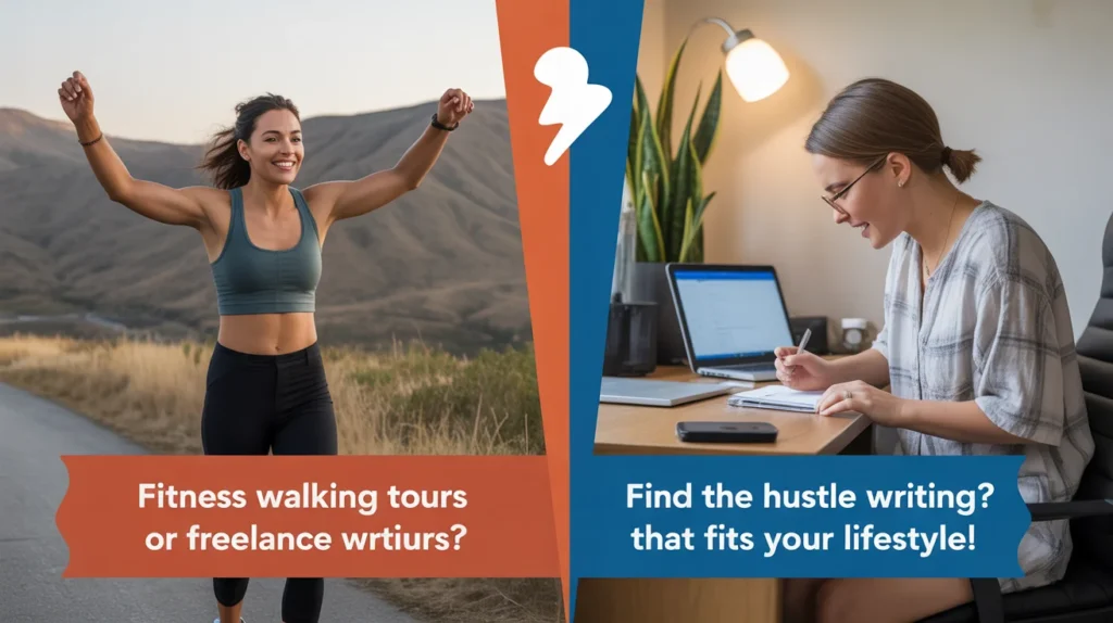 Fitness walking tours or freelance writing? Find the hustle that fits your lifestyle!