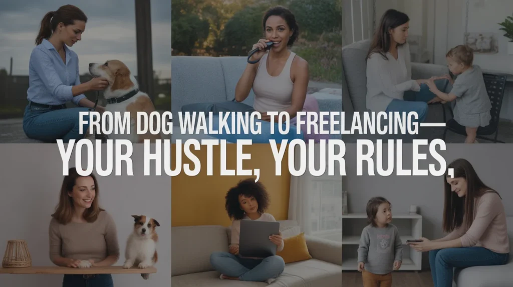 From dog walking to freelancing—your hustle, your rules.
