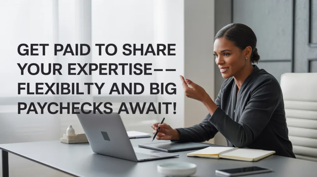 Get paid to share your expertise—flexibility and big paychecks await!