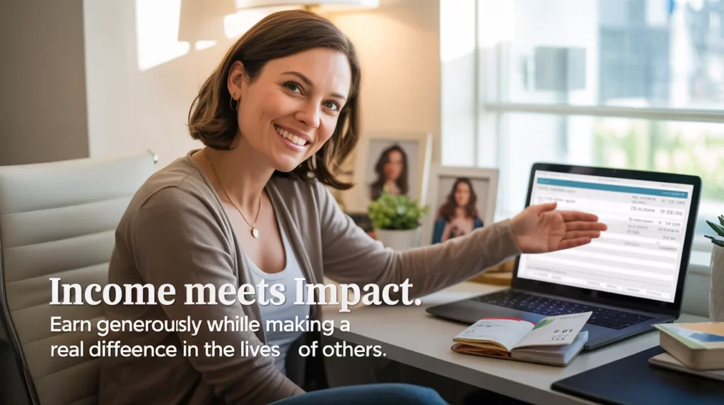 Income meets impact. Earn generously while making a real difference in the lives of others.