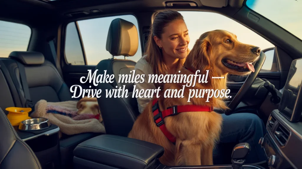 Make miles meaningful — drive with heart and purpose.