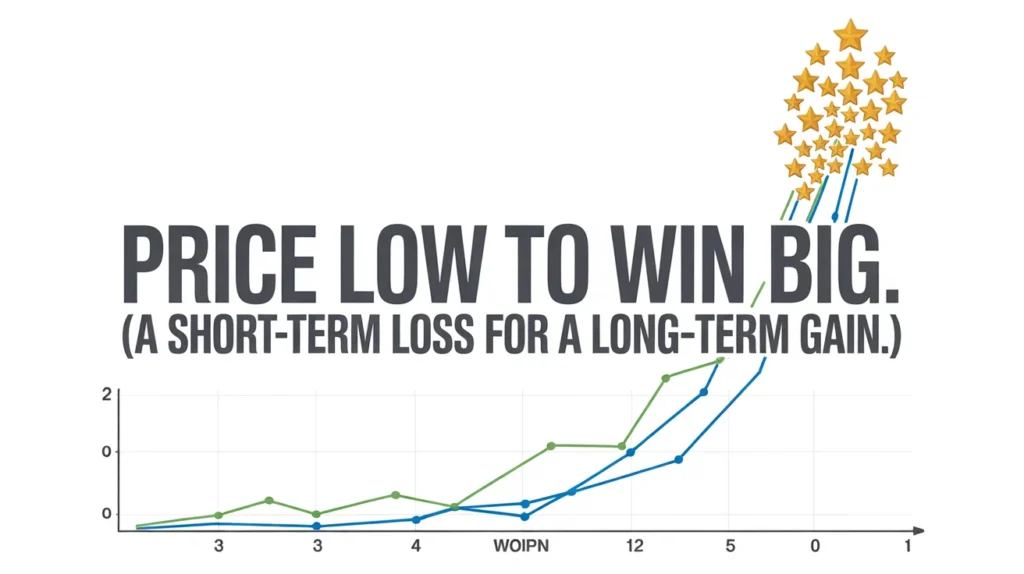 PRICE LOW TO WIN BIG. (A SHORT-TERM LOSS FOR A LONG-TERM GAIN.)