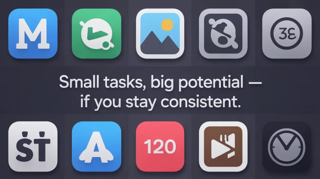 Small tasks, big potential — if you stay consistent.