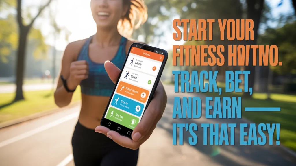 Start your fitness hustle now. Track, bet, and earn — it’s that easy!