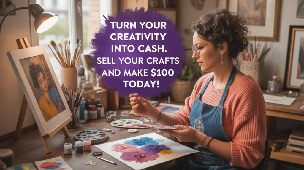 Turn your creativity into cash. Sell your crafts and make $100 today!