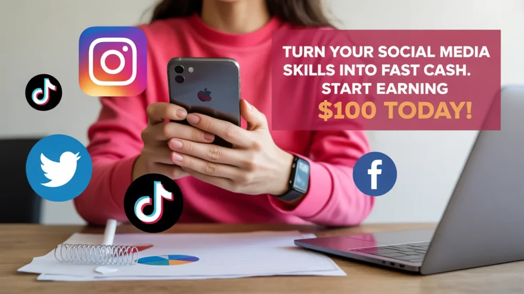 Turn your social media skills into fast cash. Start earning $100 today!