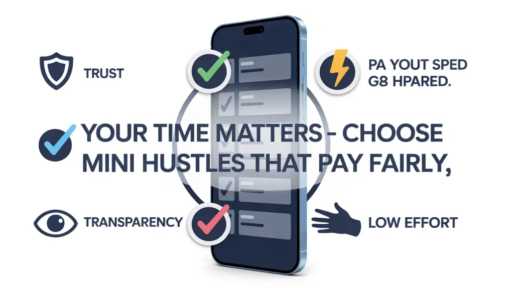 Your time matters — choose mini hustles that pay fairly.