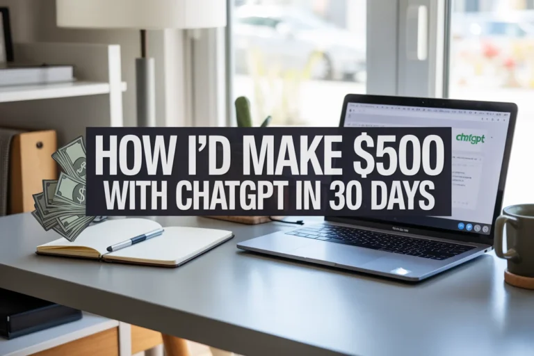 How I’d Make $500 with ChatGPT in 30 Days