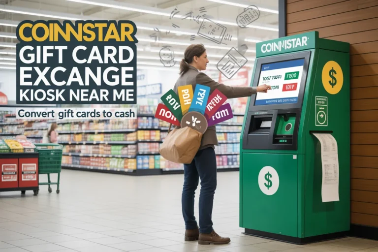Coinstar Gift Card Exchange Kiosk Near Me (Convert Gift Card to Cash)