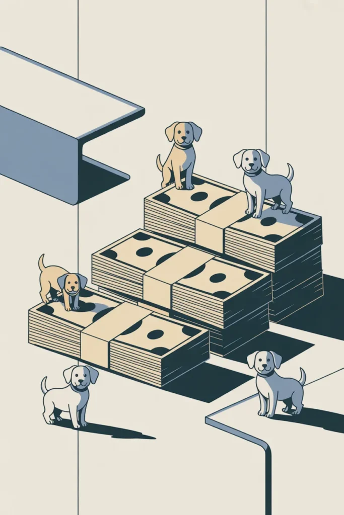 Rover dog walker earnings breakdown infographic showing monthly income potential in 2026