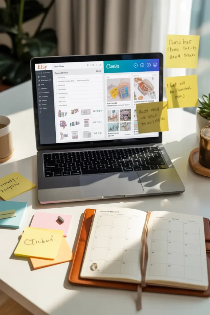 Where to sell Canva templates online Etsy Creative Market Shopify comparison