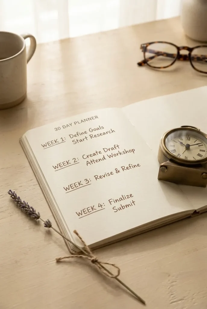 30 day launch plan for quiet side hustles for introverts on cream desk