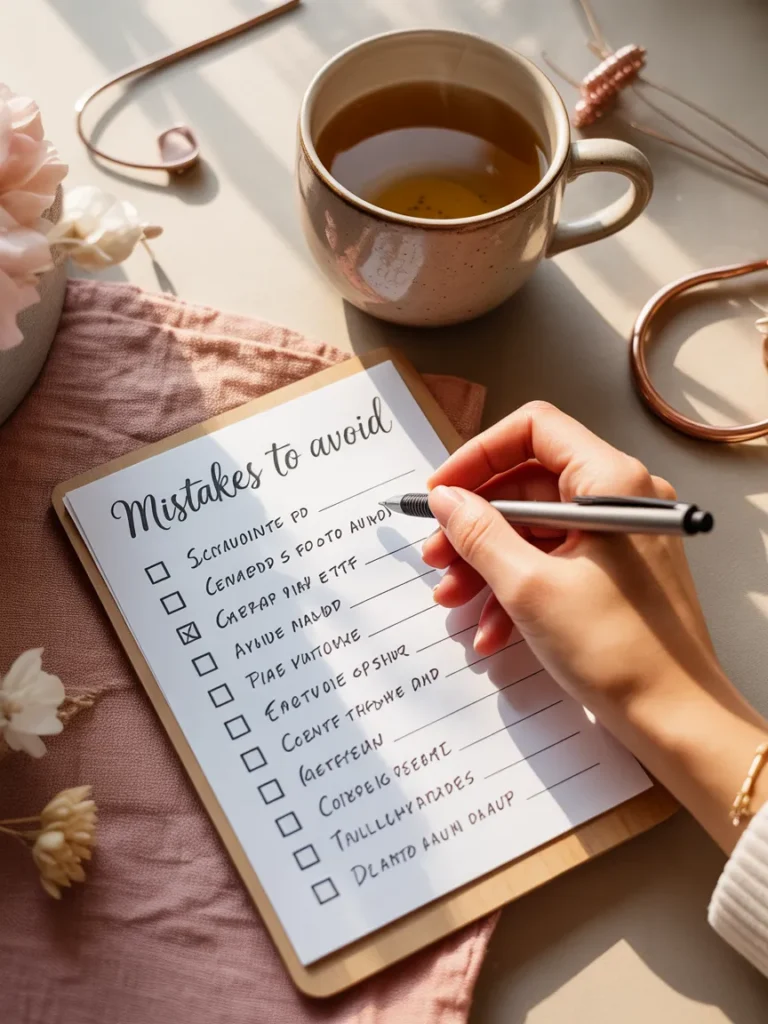 Checklist showing common Pinterest affiliate marketing mistakes beginners should avoid in 2026.