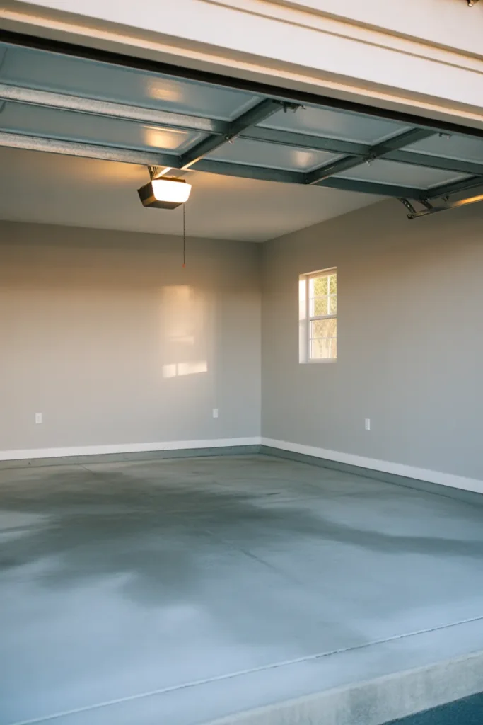 Empty residential garage ready to be listed for rent on Neighbor storage app