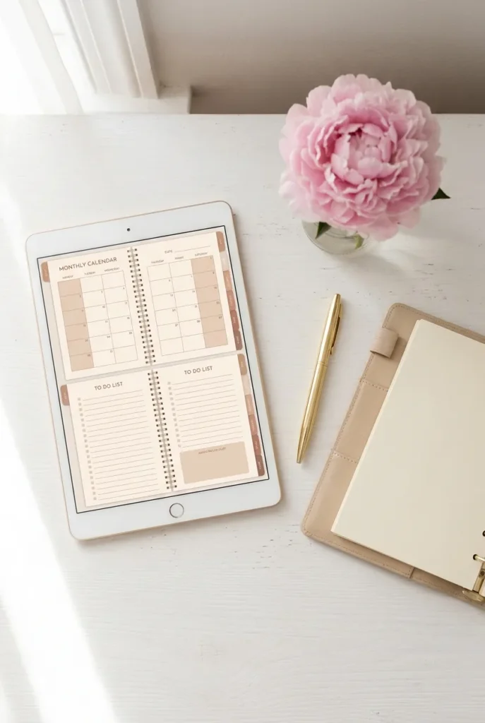 Etsy digital downloads printables mockup on tablet for quiet introvert side hustle