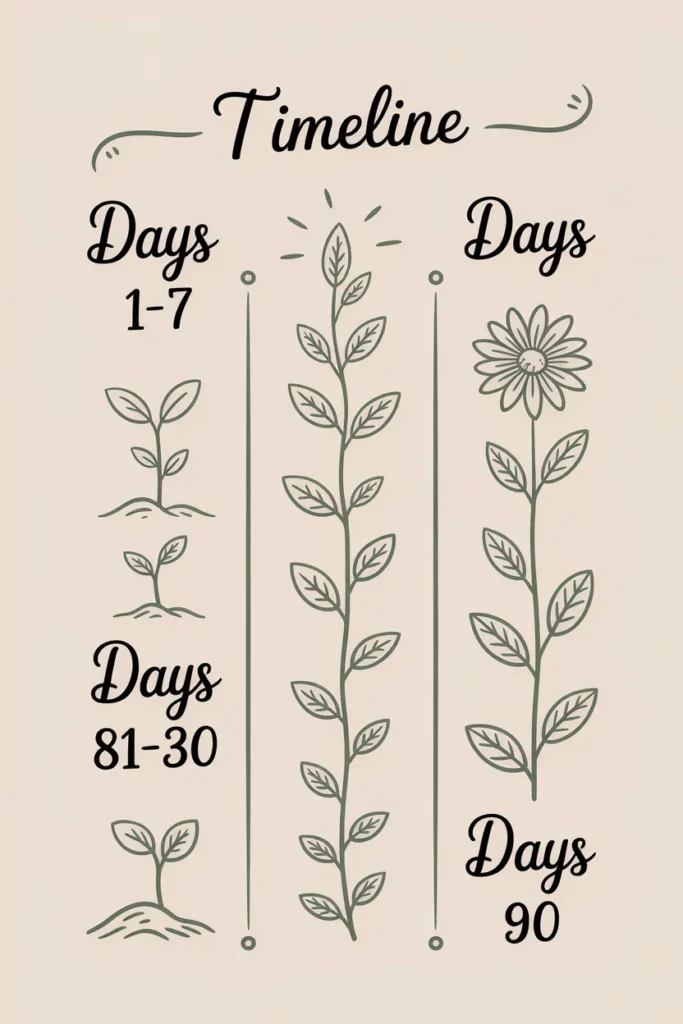 First 90 days plan for stay at home moms starting a side hustle