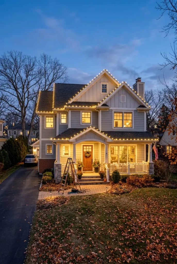 Holiday Christmas light installation side hustle that pays cash in one weekend.