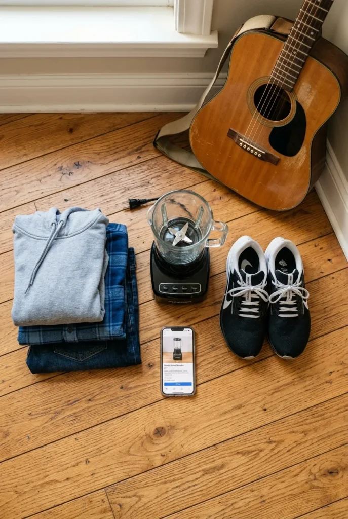Selling unused items on Facebook Marketplace as a weekend side hustle that pays cash same day.