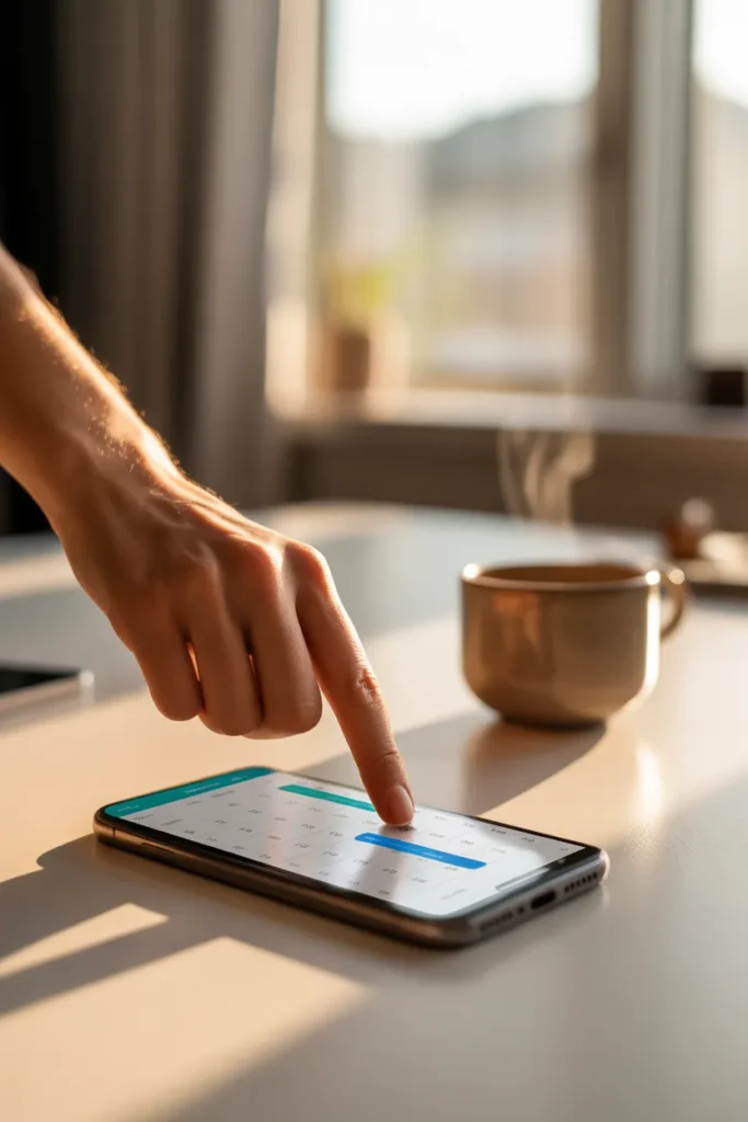 Turo host adjusting daily rental pricing on a calendar app from a desk