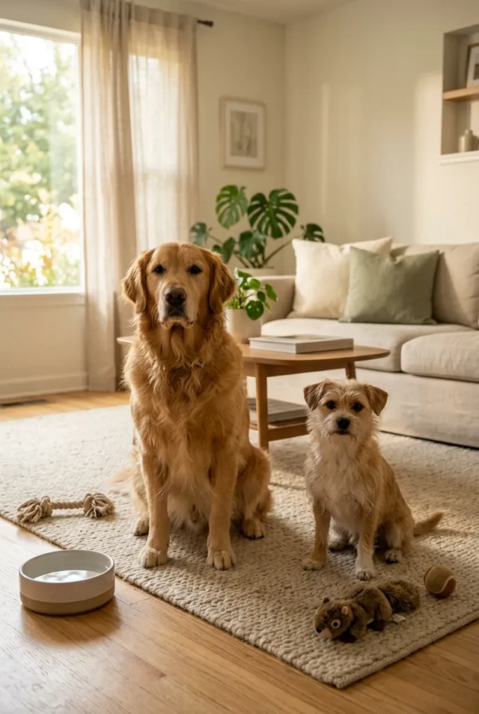 Weekend dog boarding side hustle that pays cash through Rover with two dogs at home.
